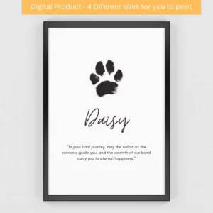 Regalo Memorial para Perro, Regalo por Duelo de Mascota