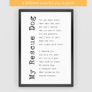 Lámina Poema a Mi Perro Rescatado